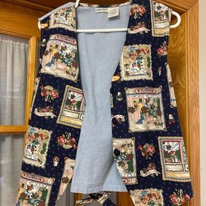 Vintage Floral Flower Shop Vest Granny Core Cottagecore